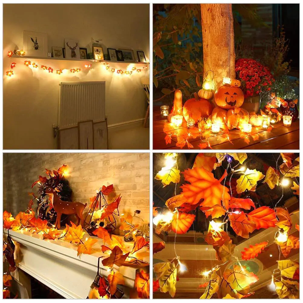 Maple Leaf LED Garland