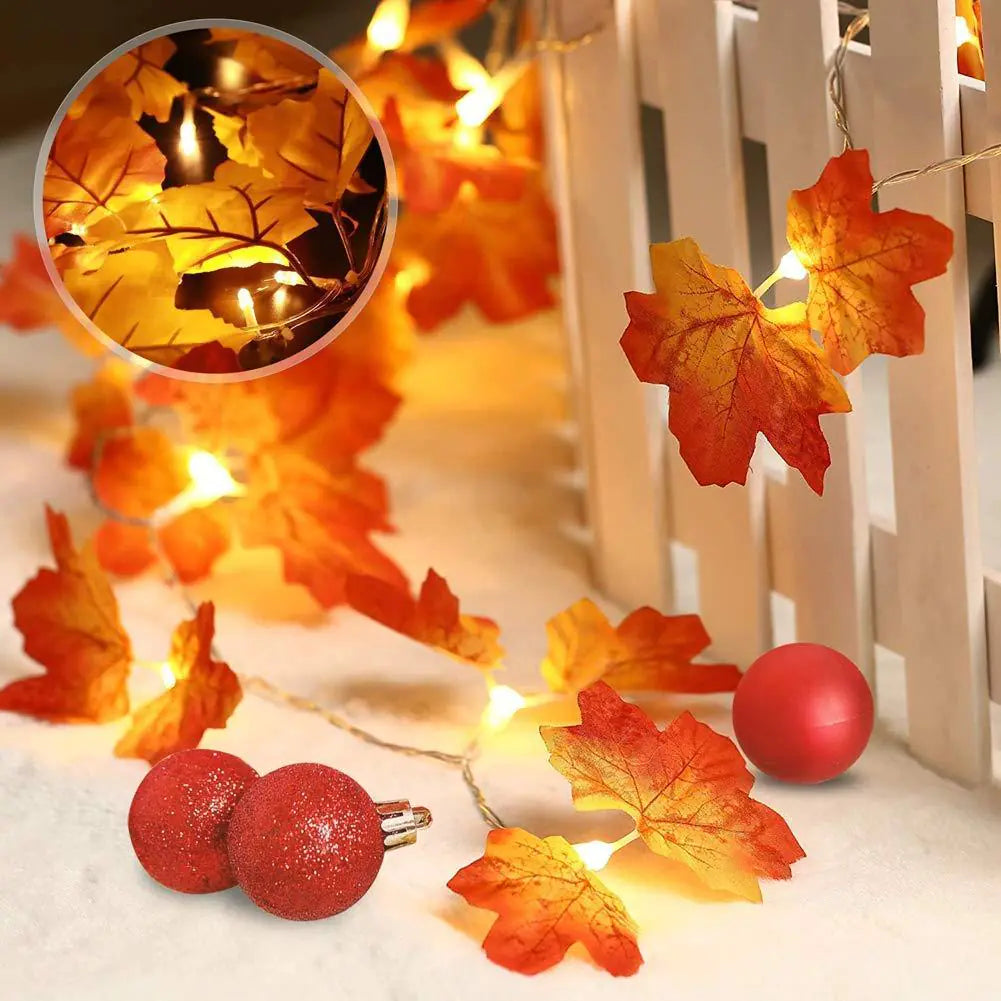 Maple Leaf LED Garland