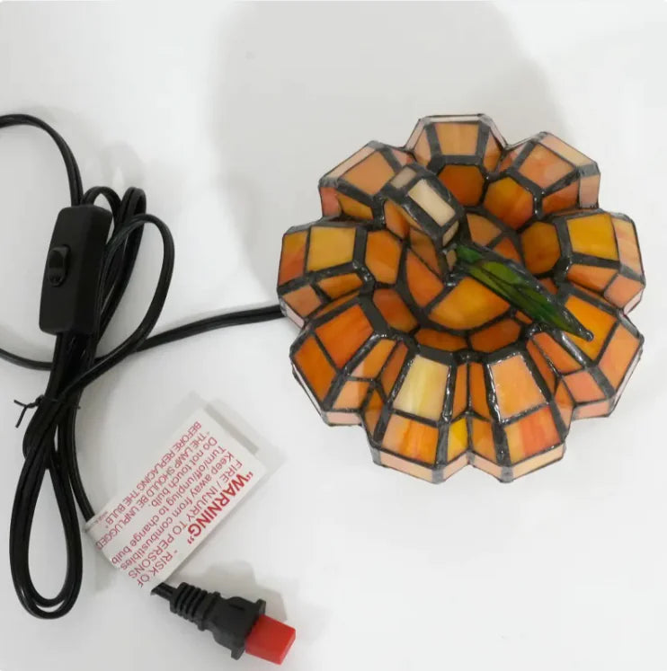 AutumnGlow Tiffany Style Pumpkin Lamp