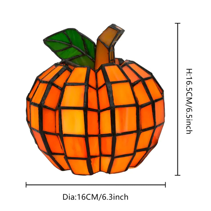 AutumnGlow Tiffany Style Pumpkin Lamp
